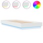 vidaXL Estructura de cama con luces LED blanco 90x200 cm vidaXL Estructura de cama con luces LED blanco 90x200 cm
