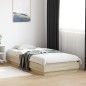 vidaXL Estructura de cama con luces LED roble Sonoma 90x200 cm vidaXL Estructura de cama con luces LED roble Sonoma 90x200 cm