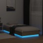 vidaXL Estructura de cama con luces LED roble Sonoma 90x200 cm vidaXL Estructura de cama con luces LED roble Sonoma 90x200 cm