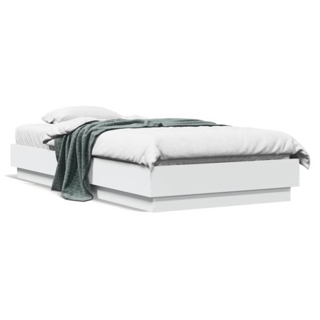 vidaXL Estructura de cama con luces LED blanco 90x190 cm