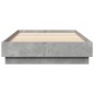 vidaXL Estructura de cama con luces LED gris hormigón 100x200 cm vidaXL Estructura de cama con luces LED gris hormigón 100x200 cm