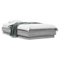 vidaXL Estructura de cama con luces LED gris Sonoma 75x190 cm