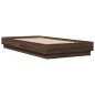 vidaXL Estructura de cama con luces LED roble marrón 90x190 cm vidaXL Estructura de cama con luces LED roble marrón 90x190 cm