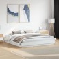 vidaXL Estructura de cama con luces LED blanco 200x200 cm vidaXL Estructura de cama con luces LED blanco 200x200 cm