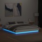 vidaXL Estructura de cama con luces LED blanco 200x200 cm vidaXL Estructura de cama con luces LED blanco 200x200 cm