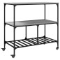 vidaXL Carrito de cocina madera ingeniería gris Sonoma 100x50x95 cm