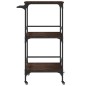vidaXL Carrito de cocina madera ingeniería roble marrón 60,5x50x105cm vidaXL Carrito de cocina madera ingeniería roble marrón 60,5x50x105cm