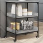 vidaXL Carrito de cocina madera ingeniería gris Sonoma 60x41x80,5 cm
