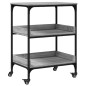 vidaXL Carrito de cocina madera ingeniería gris Sonoma 60x41x80,5 cm