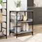 vidaXL Carrito de cocina madera ingeniería gris Sonoma 60x41x80,5 cm