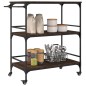 vidaXL Carrito de cocina madera ingeniería marrón roble 100,5x50x105cm vidaXL Carrito de cocina madera ingeniería marrón roble 100,5x50x105cm