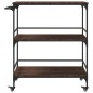 vidaXL Carrito de cocina madera ingeniería marrón roble 100,5x50x105cm vidaXL Carrito de cocina madera ingeniería marrón roble 100,5x50x105cm