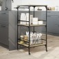 vidaXL Carrito de cocina madera ingeniería roble Sonoma 60,5x50x105 cm vidaXL Carrito de cocina madera ingeniería roble Sonoma 60,5x50x105 cm