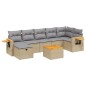 vidaXL Juego de sofás jardín con cojines beige mezcla 8 pzas ratán PE vidaXL Juego de sofás jardín con cojines beige mezcla 8 pzas ratán PE