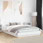 vidaXL Estructura de cama con luces LED blanco 150x200 cm vidaXL Estructura de cama con luces LED blanco 150x200 cm