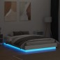 vidaXL Estructura de cama con luces LED blanco 150x200 cm vidaXL Estructura de cama con luces LED blanco 150x200 cm