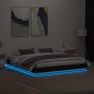 vidaXL Estructura de cama con luces LED negro 180x200 cm vidaXL Estructura de cama con luces LED negro 180x200 cm