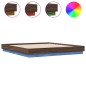 vidaXL Estructura de cama con luces LED roble marrón 180x200 cm vidaXL Estructura de cama con luces LED roble marrón 180x200 cm