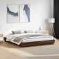 vidaXL Estructura de cama con luces LED roble marrón 180x200 cm vidaXL Estructura de cama con luces LED roble marrón 180x200 cm