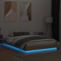 vidaXL Estructura de cama con luces LED roble Sonoma 120x200 cm vidaXL Estructura de cama con luces LED roble Sonoma 120x200 cm