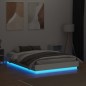 vidaXL Estructura de cama con luces LED blanco 135x190 cm
