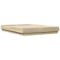 vidaXL Estructura de cama con luces LED roble Sonoma 135x190 cm