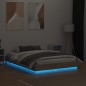 vidaXL Estructura de cama con luces LED roble Sonoma 140x190 cm vidaXL Estructura de cama con luces LED roble Sonoma 140x190 cm