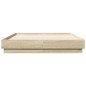 vidaXL Estructura de cama con luces LED roble Sonoma 140x190 cm vidaXL Estructura de cama con luces LED roble Sonoma 140x190 cm