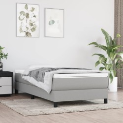 vidaXL Colchón de muelles ensacados tela gris claro 80x200x20 cm