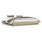 vidaXL Estructura de cama con luces LED roble Sonoma 200x200 cm vidaXL Estructura de cama con luces LED roble Sonoma 200x200 cm