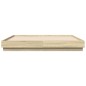 vidaXL Estructura de cama con luces LED roble Sonoma 200x200 cm vidaXL Estructura de cama con luces LED roble Sonoma 200x200 cm