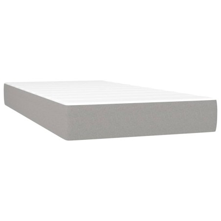 vidaXL Colchón de muelles ensacados tela gris claro 80x200x20 cm