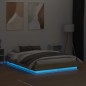 vidaXL Estructura de cama con luces LED roble Sonoma 120x190 cm vidaXL Estructura de cama con luces LED roble Sonoma 120x190 cm