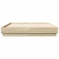 vidaXL Estructura de cama con luces LED roble Sonoma 120x190 cm vidaXL Estructura de cama con luces LED roble Sonoma 120x190 cm