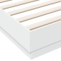 vidaXL Estructura de cama madera de ingeniería blanca 200x200 cm