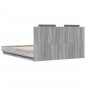 vidaXL Estructura de cama cabecero luces LED gris Sonoma 120x200 cm vidaXL Estructura de cama cabecero luces LED gris Sonoma 120x200 cm