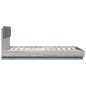 vidaXL Estructura de cama cabecero luces LED gris Sonoma 140x200 cm vidaXL Estructura de cama cabecero luces LED gris Sonoma 140x200 cm