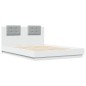 vidaXL Estructura de cama con cabecero y luces LED blanco 120x200 cm vidaXL Estructura de cama con cabecero y luces LED blanco 120x200 cm