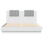 vidaXL Estructura de cama con cabecero y luces LED blanco 120x200 cm vidaXL Estructura de cama con cabecero y luces LED blanco 120x200 cm