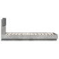 vidaXL Estructura de cama cabecero luces LED gris hormigón 90x200 cm vidaXL Estructura de cama cabecero luces LED gris hormigón 90x200 cm