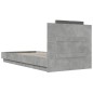 vidaXL Estructura de cama cabecero luces LED gris hormigón 90x200 cm vidaXL Estructura de cama cabecero luces LED gris hormigón 90x200 cm