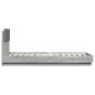 vidaXL Estructura de cama cabecero luces LED gris Sonoma 100x200 cm