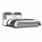 vidaXL Estructura de cama cabecero luces LED gris Sonoma 140x190 cm vidaXL Estructura de cama cabecero luces LED gris Sonoma 140x190 cm