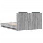 vidaXL Estructura de cama cabecero luces LED gris Sonoma 140x190 cm vidaXL Estructura de cama cabecero luces LED gris Sonoma 140x190 cm