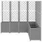 vidaXL Jardinera con enrejado PP gris claro 160x160x140 cm vidaXL Jardinera con enrejado PP gris claro 160x160x140 cm