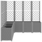 vidaXL Jardinera con enrejado PP gris claro 160x160x140 cm vidaXL Jardinera con enrejado PP gris claro 160x160x140 cm