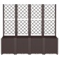 vidaXL Jardinera con enrejado PP marrón 160x40x140 cm vidaXL Jardinera con enrejado PP marrón 160x40x140 cm