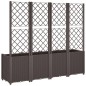 vidaXL Jardinera con enrejado PP marrón 160x40x140 cm vidaXL Jardinera con enrejado PP marrón 160x40x140 cm