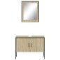 vidaXL Set de muebles de baño 2 pzas madera de ingeniería roble sonoma vidaXL Set de muebles de baño 2 pzas madera de ingeniería roble sonoma