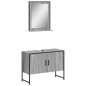 vidaXL Set de muebles de baño 2 pzas madera de ingeniería gris sonoma vidaXL Set de muebles de baño 2 pzas madera de ingeniería gris sonoma
